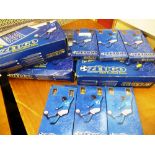 3 BOXED ZEUGO FOOTBALL STANDS AND 6 ZEUGO TEAMS