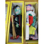 2 BOXED PELHAM PUPPERS - WICKED WITCH AND STANDARD PUPPET