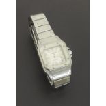 Cartier Santos automatic stainless steel lady's bracelet watch, ref. 2423