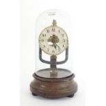 Bulle type electric 800 days mantel clock, the 3.25" chapter ring enclosing a skeletonised centre,