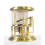 Maxant Mini-Engregistreur, Serie Synoptique (barograph), within a cylindrical brass and glazed case,