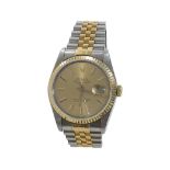 Rolex Oyster Perpetual Datejust gold and stainless steel gentleman's bracelet watch
