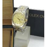Rolex Oysterquartz Datejust Chronometer gold and stainless steel gentleman's bracelet watch