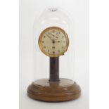 Poole electric mantel clock, the 3.25" silvered dial with subsidiary seconds dial, supported upon