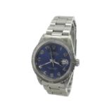 Rolex Oyster Perpetual Datejust stainless steel gentleman's bracelet watch