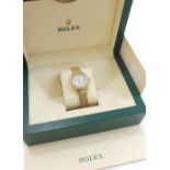 Rolex Oyster Perpetual Datejust 18k and diamond set lady's bracelet watch