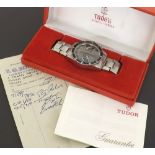 Rare Tudor Oysterdate Monte Carlo chronograph stainless steel gentleman's bracelet watch