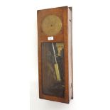 G.P.O. type 16 electric clock, within an oak glazed case, 28" high (pendulum)