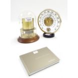 Contemporary English polished brass drumhead barograph inscribed Gluck, Barograph and Recorder Co