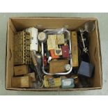 Box containing a quantity of various watchmakers' tools