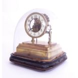 Good rare Eureka model electric mantel clock, the 4" cream chapter ring enclosing a skeletonised