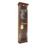 Magneta G.P.O. type 36 electric master clock, within a dark oak stepped glazed case, 55" high (