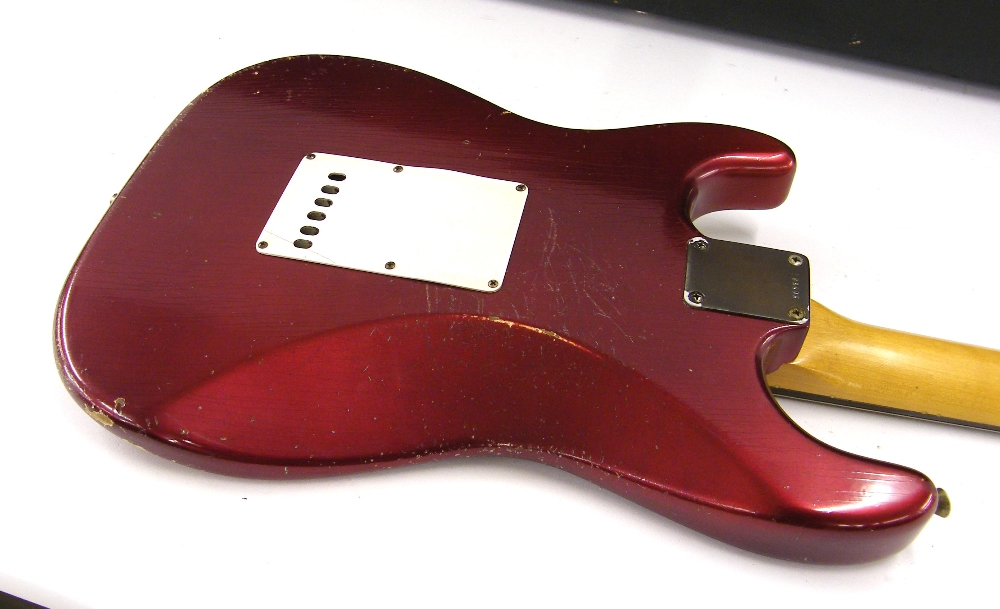 1965 Fender Stratocaster electric guitar, made in USA, ser. no. L9xxx6, candy apple red Clive - Image 9 of 13