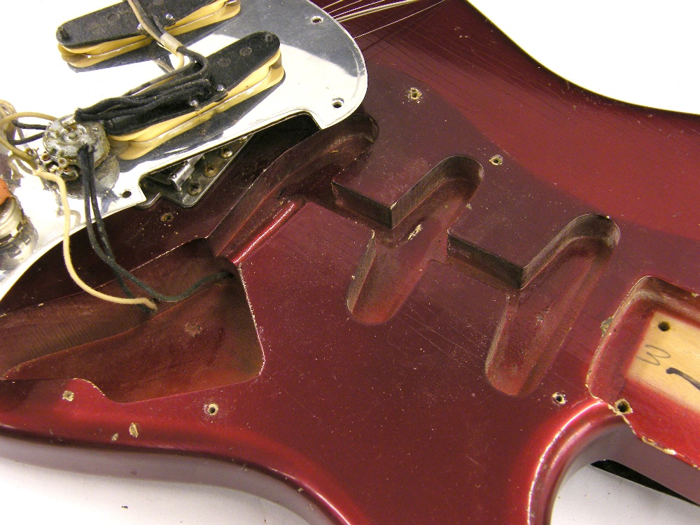 1965 Fender Stratocaster electric guitar, made in USA, ser. no. L9xxx6, candy apple red Clive - Image 13 of 13