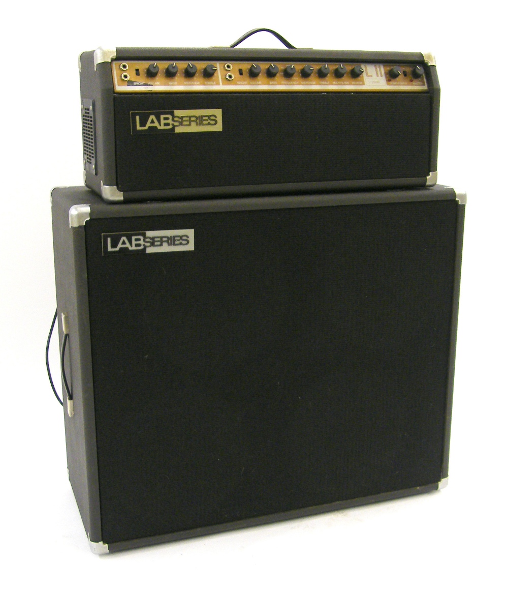 Lab Series L11 guitar amplifier head, model 313AX; together with an L11 Model 313A speaker cabinet