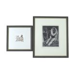 Shahid Parviz (20th century) - 'Appreciated', signed artist proof etching, 9" x 7.5"; together