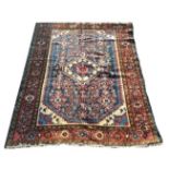 Antique Persian Nahavand rug, 57.5" x 39"