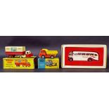 Corgi Toys - Bedford Tipper Truck, 494, boxed; Budgie Toys -Delivery Van, 238, boxed; Corgi Timpsons