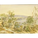 Samuel Elyard (1817-1910, Australian) - an outback landscape, signed in pencil bottom left,