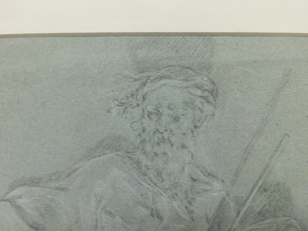 Circle of Pierre-Narciss Guerin (1774-1833) - religious bearded figure wearing robes and holding a - Image 4 of 4