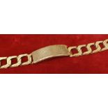 (201600167-1-A) Heavy 9ct ID curb bracelet, 80.4gm