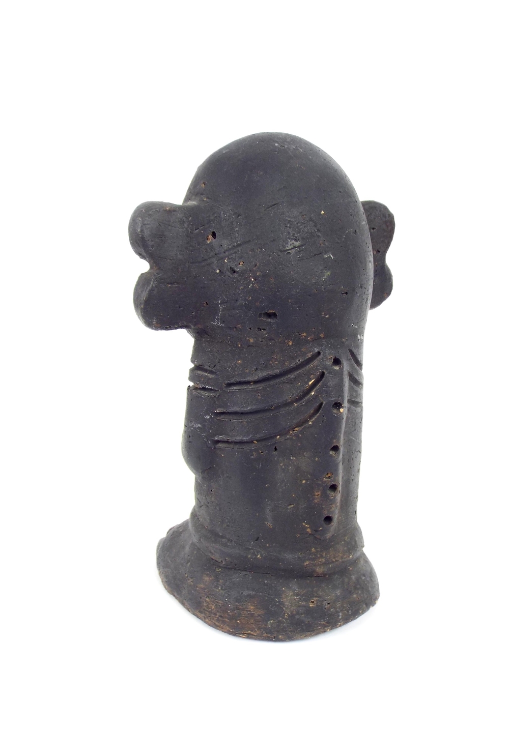 Ecuadorian moral figure of a tribesman, 11.5" high - Image 2 of 2