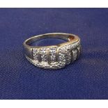 9ct diamond set ring, 3.4gm, ring size Q