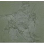 Circle of Pierre-Narciss Guerin (1774-1833) - religious bearded figure wearing robes and holding a