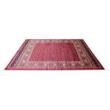 Bokhara carpet with red ground, 110'' x 79''