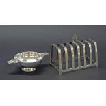 Art Deco silver six-section toast rack, maker William Neale & Son Limited, Birmingham 1939, 5" long;