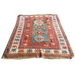 Circa 1880 Caucasian rug, 74.5" x 50.5"