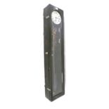 Synchronome electric master clock, the 6.5" silvered dial within an ebonised glazed case, 49.75"