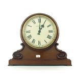 Synchronome electric 12" dial bracket clock, within a mahogany surround and plinth case, 20" high