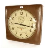 Self Winding Clock Co. Inc. of New York 16" wall dial clock inscribed Naval Observatory Time,