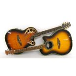 Applause by Ovation AE28M bowl back electro-acoustic guitar, sunburst finish, soft case; together