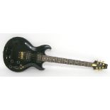 1980s Aria Pro II Cardinal series CS-Deluxe electric guitar, made in Japan, ser. no. 3xxxx9, black