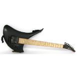 Gary Kramer Turbulence Delta Wing electric guitar, ser. no. S0xxxxxx53, black finish, 32 scalloped