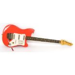 Mark Griffiths' 1960s Futurama 1 electric guitar in need of restoration, red finish, condition: poor