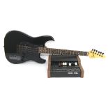 Mark Griffiths' Casio PG310 guitar synth, black finish with some imperfections