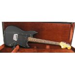 1978 Fender Musicmaster electric guitar, made in USA, ser. no. S8xxxx4, black finish with some