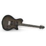 Godin XTSA electric guitar, translucent black leaf top finish, electrics in working order, soft