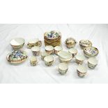 Crown Derby late 18th/19th century porcelain tea service comprising lidded tureens, dishes, bowls,