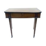 Good mahogany canteen table containing a suite of silver plated cutlery by Roberts & Dore Limited,