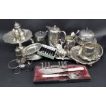 Assorted silver plated ware