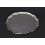 (587199032-E) Tiffany & Co sterling silver waiter with a moulded pie crust border, stamped marks,