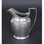 George III silver helmet cream jug, maker 'AB', hallmarks rubbed and indistinct, 4" high, 3oz approx