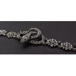 Early 19th century cut steel snake bracelet, 6.5" long