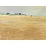 David George Fawcett A.T.D., F.R.S.A (1935-1973) - Normandy beach scene with figures, signed and