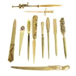 Paper knives/letter openers - novelty metal knives with cast decorations (11)