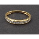 18ct diamond half eternity ring, 0.18ct, 1.6gm, ring size H-